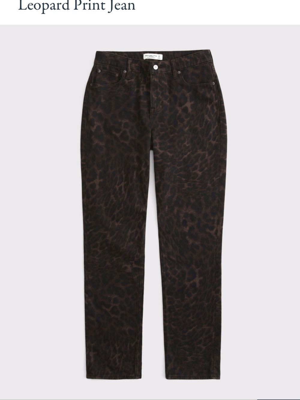 NWT curve love mid-rise Leopard Print Straight Leg Jeans cheetah long - Picture 6 of 9